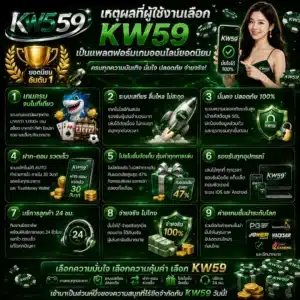 เหตุผลที่ผู้ใช้งานเลือก KW59 เป็นแพลตฟอร์มเกมออนไลน์ยอดนิยม